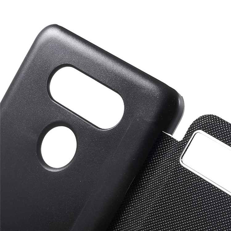Hollow Window Smart Leather Phone Case for LG V20 - Black-6