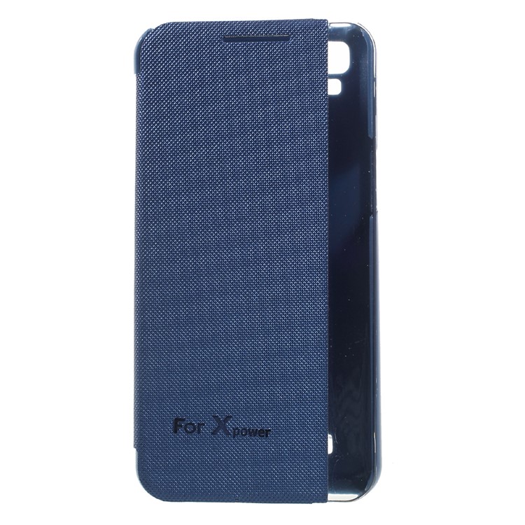 Wake / Sleep View Window Leather Flip Case for LG X Power - Blue-3
