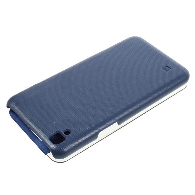 Wake / Sleep View Window Leather Flip Case for LG X Power - Blue-4