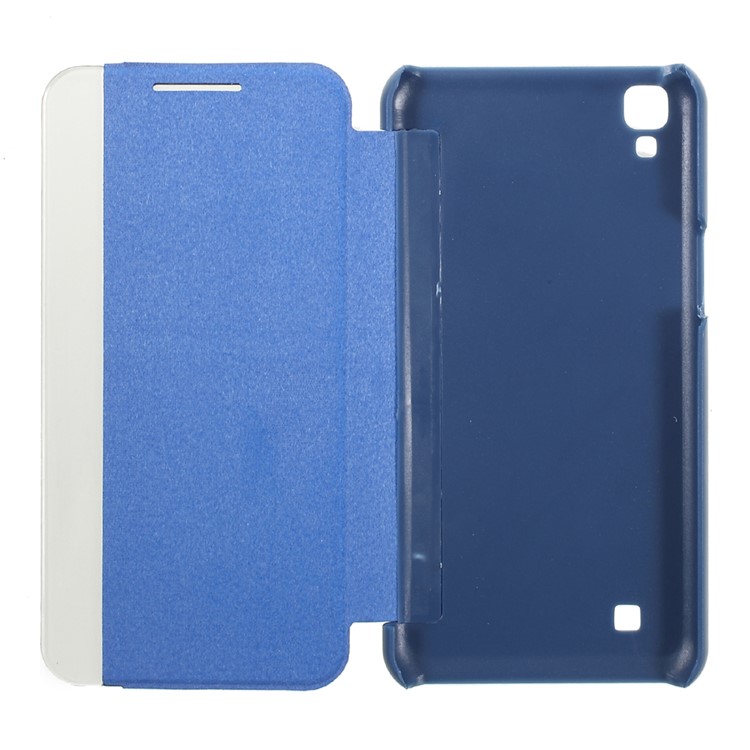 Wake / Sleep View Window Leather Flip Case for LG X Power - Blue-5