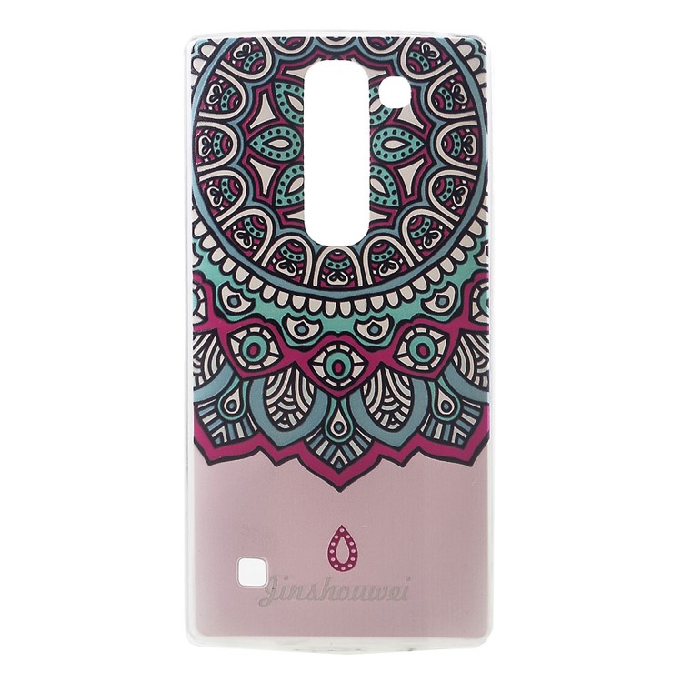 Softlyfit Embossed TPU Mobile Cover for LG Spirit H440Y H422 H440N H420 - Mandala Pattern-1