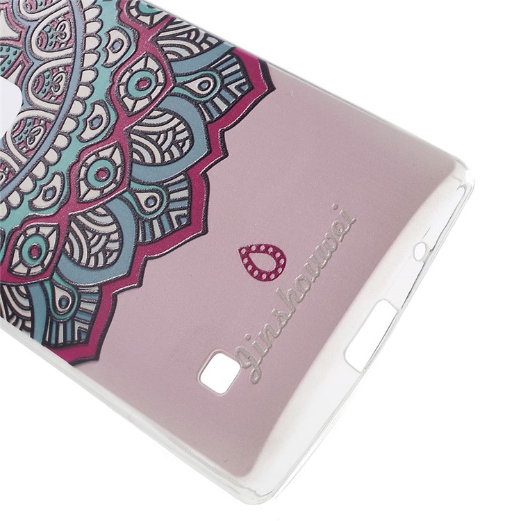 Softlyfit Embossed TPU Mobile Cover for LG Spirit H440Y H422 H440N H420 - Mandala Pattern-3