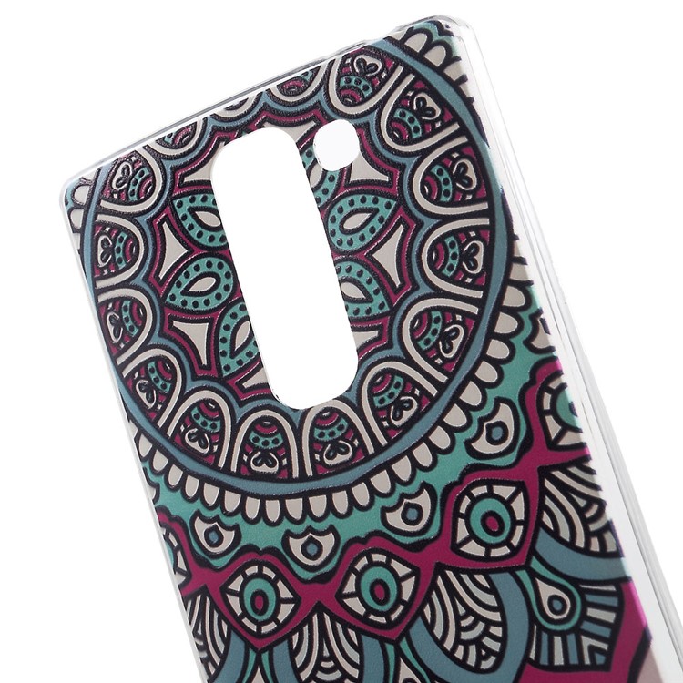 Softlyfit Embossed TPU Mobile Cover for LG Spirit H440Y H422 H440N H420 - Mandala Pattern-4