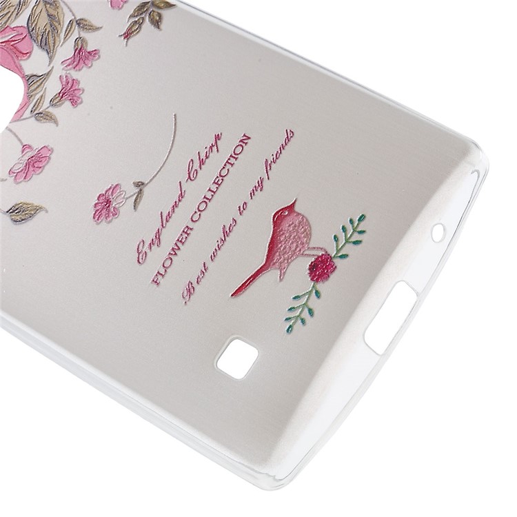 Softlyfit Embossed TPU Shell Case for LG Spirit H440Y H422 H440N H420 - Garden Roses-3