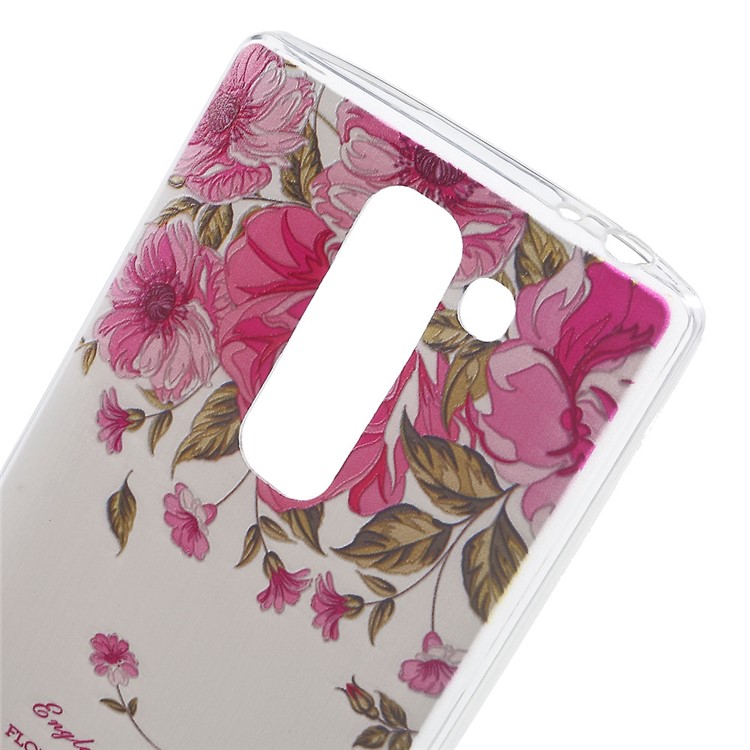 Softlyfit Embossed TPU Shell Case for LG Spirit H440Y H422 H440N H420 - Garden Roses-4