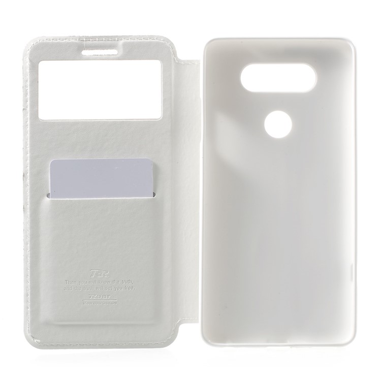 ROAR KOREA Noble Leather View Window Phone Case for LG V20 - White-4