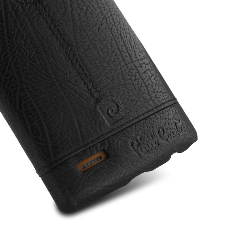PIERRE CARDIN Genuine Leather Coated PC Case for LG G4 US991 VS986 H810 LS991 H811 - Black-5