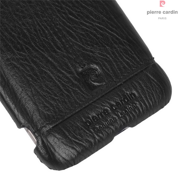 PIERRE CARDIN Stitched Genuine Leather Coated Hard Case for LG G5/G5 SE - Black-6