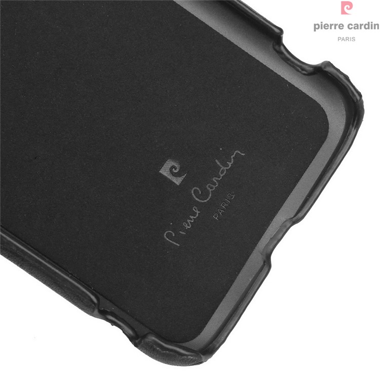 PIERRE CARDIN Stitched Genuine Leather Coated Hard Case for LG G5/G5 SE - Black-7