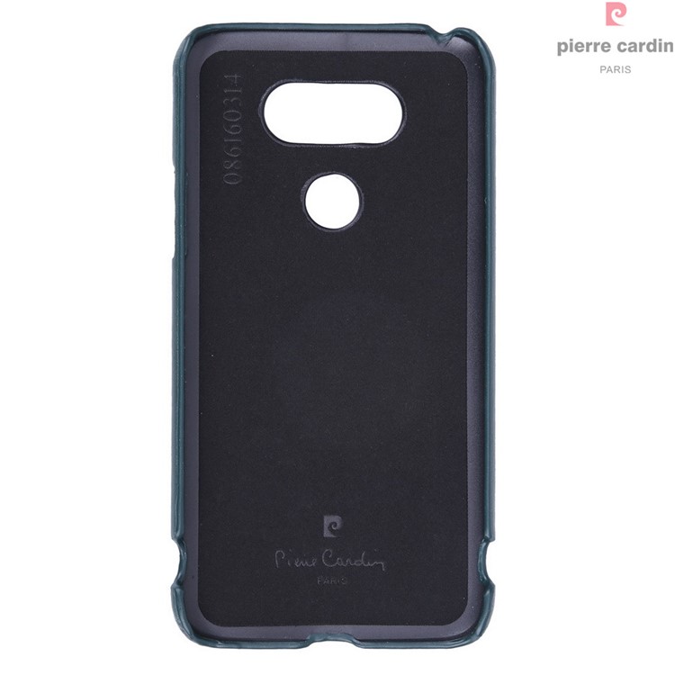 PIERRE CARDIN Stitched Genuine Leather Coated Hard Case for LG G5/G5 SE - Black-9