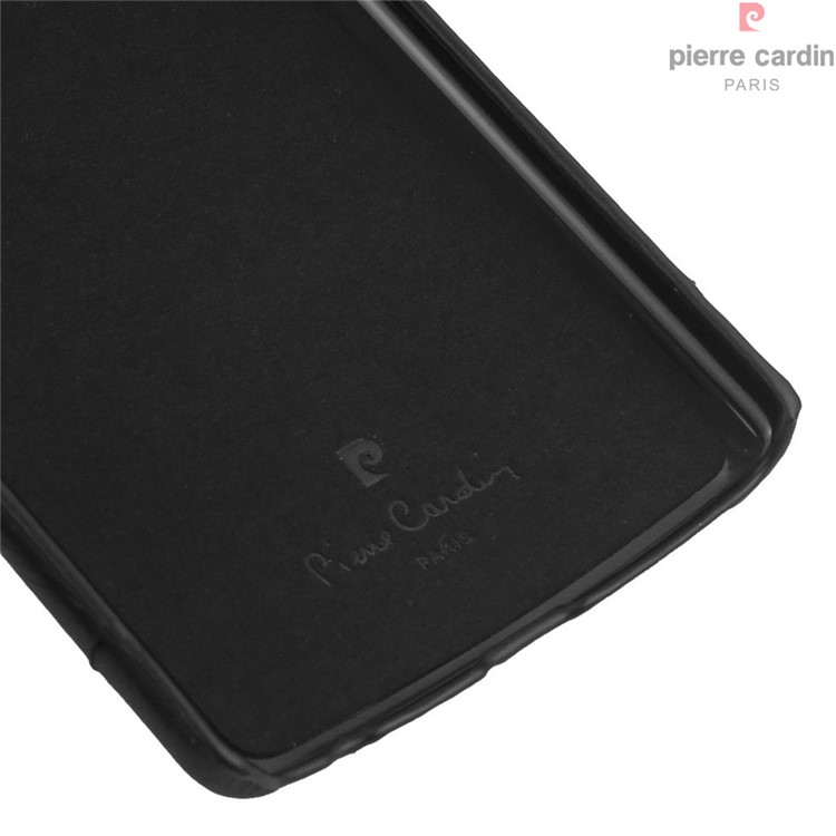 PIERRE CARDIN Stitched Genuine Leather Coated Plastic Case for LG V10 H900 H901 VS990 - Black-8