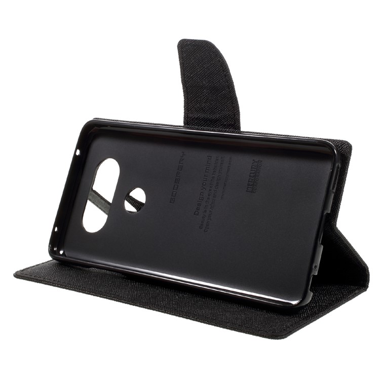 MERCURY GOOSPERY Fancy Diary Leather Wallet Stand Case for LG V20 - Black-4