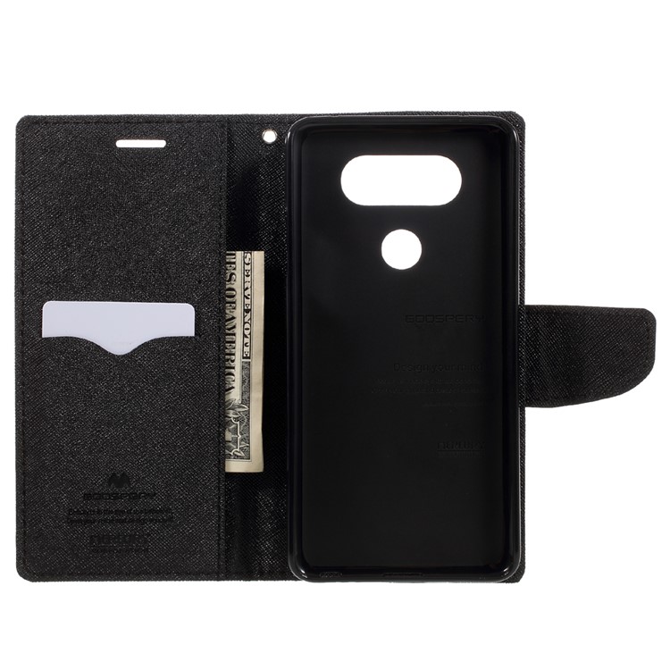 MERCURY GOOSPERY Fancy Diary Leather Wallet Stand Case for LG V20 - Black-6