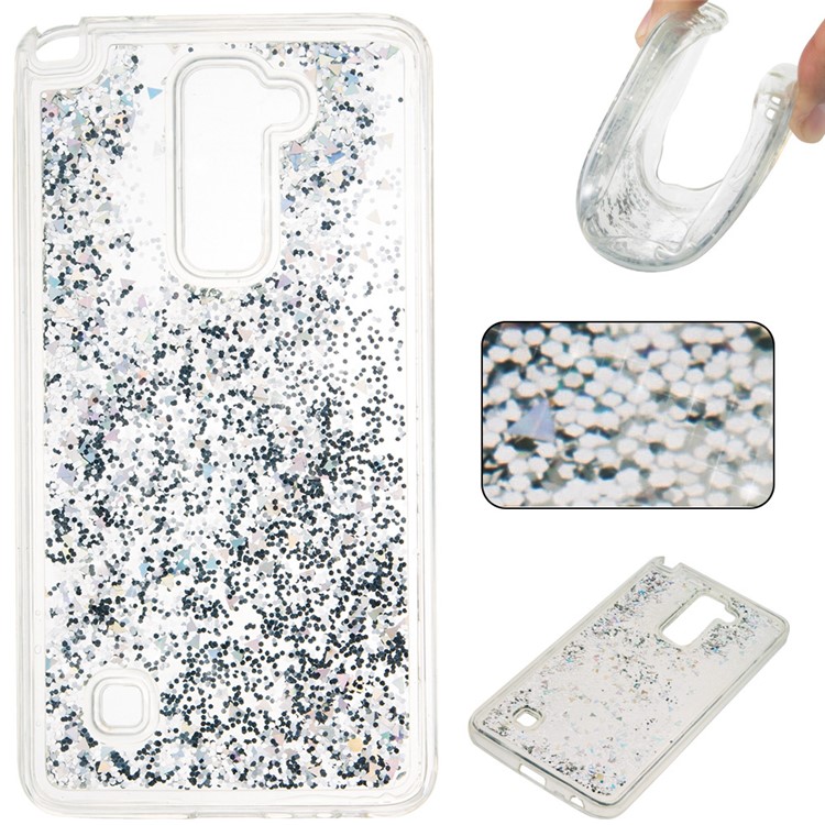 Liquid Flowing Sequins Soft TPU Case for LG Stylo 2 LS775/Stylus 2 K520/Stylo 2 Plus/Stylus 2 Plus - Grey-1