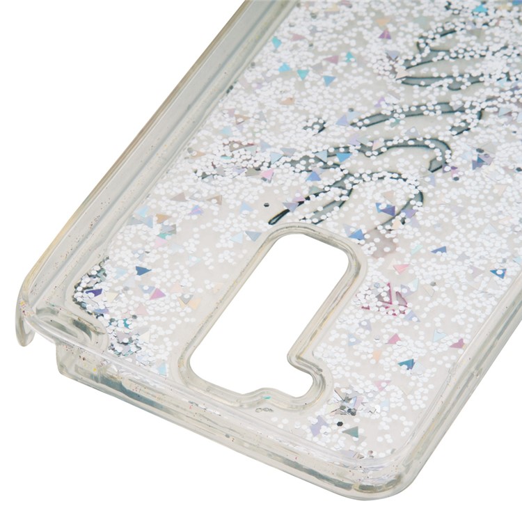 Dynamic Liquid Glitter Powder Quicksand TPU Phone Case for LG Stylus 2/G Stylo 2 LS775 - Silver / Smile-5