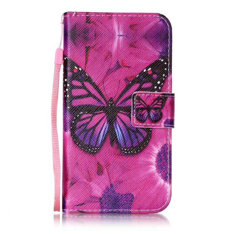 

Patterned Wallet Leather Phone Case for LG K10 - Beautiful Butterfly and Flower, K10 (2016)