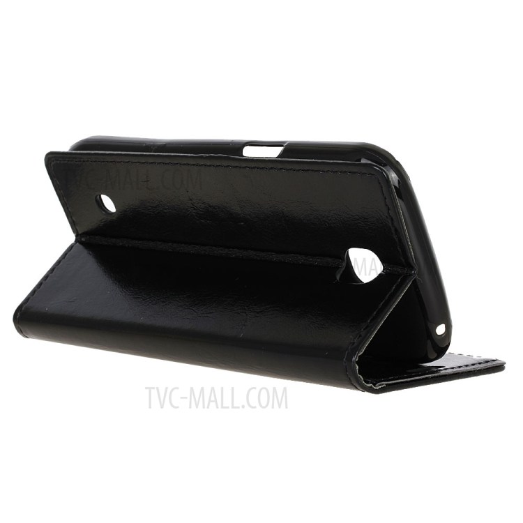 Crazy Horse Leather Wallet Case for LG K3 (4G) - Black-5