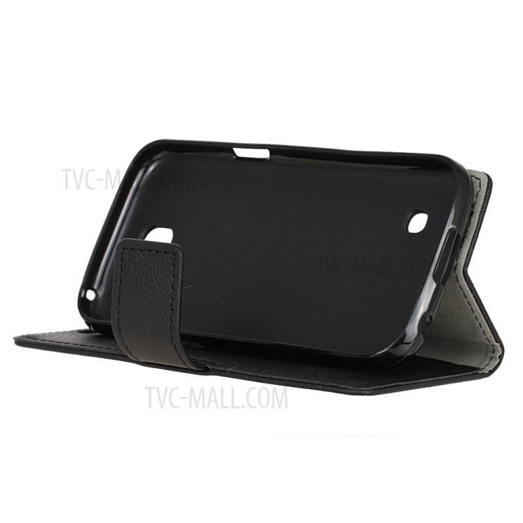 Wallet Leather Mobile Phone Stand Case for LG K3 (4G) - Black-4