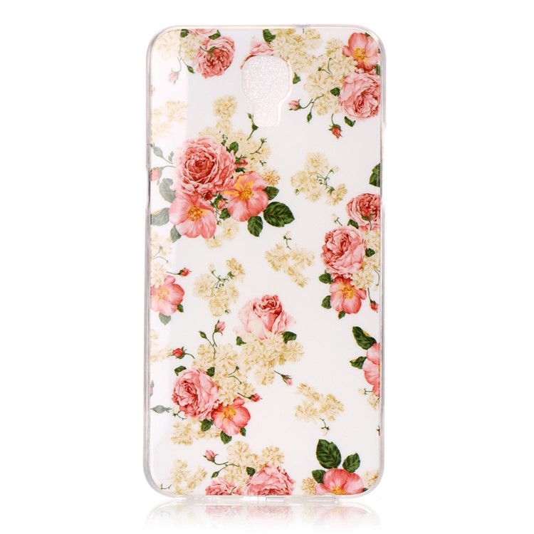 Pattern Printing IMD TPU Case for LG X Screen - Fresh Flowers-1