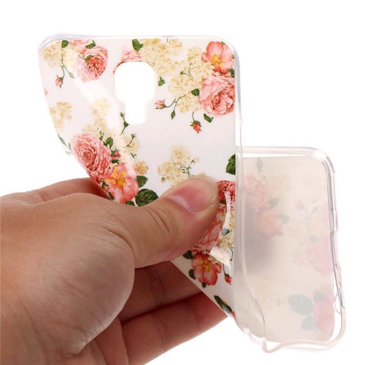 Pattern Printing IMD TPU Case for LG X Screen - Fresh Flowers-4