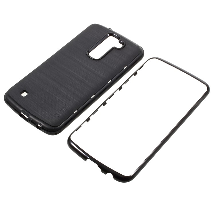 MOFI Brushed Phone Casing for LG K10 (TPU + PC) - Black-6