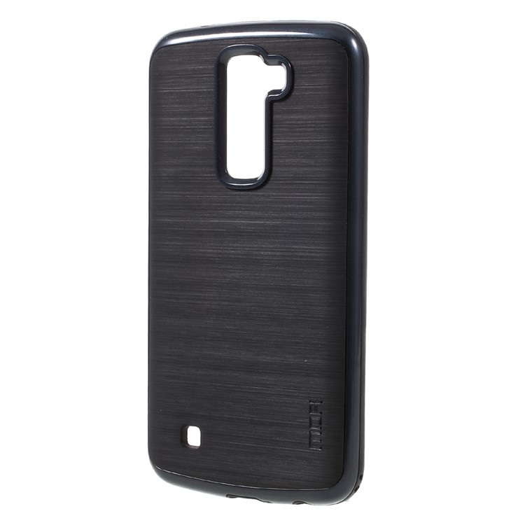 MOFI Brushed Hybrid Mobile Cover for LG K10 (TPU + PC) - Dark Blue-2