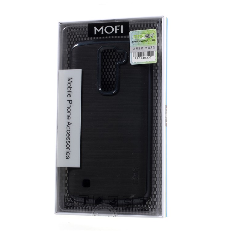 MOFI Brushed Hybrid Mobile Cover for LG K10 (TPU + PC) - Dark Blue-5