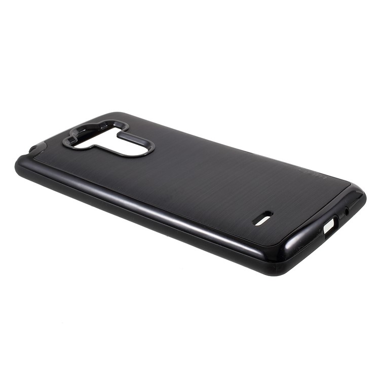 MOFI Brushed Hybrid Mobile Phone Case for LG G4 Stylus (TPU Back + PC Rim) - Black-4