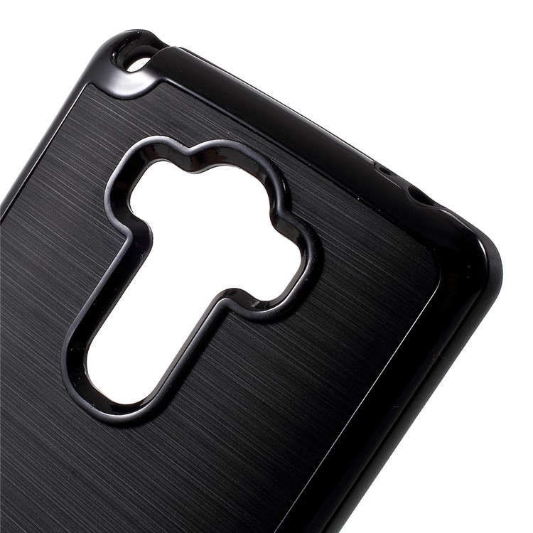 MOFI Brushed Hybrid Mobile Phone Case for LG G4 Stylus (TPU Back + PC Rim) - Black-6