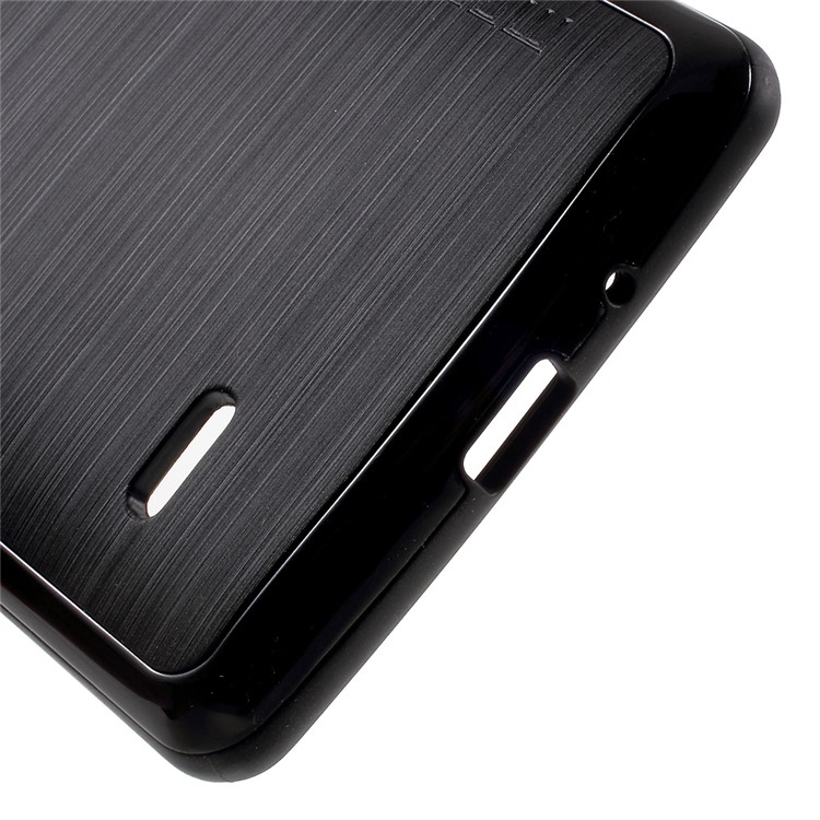 MOFI Brushed Hybrid Mobile Phone Case for LG G4 Stylus (TPU Back + PC Rim) - Black-7