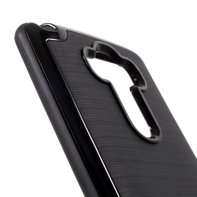 MOFI Brushed Hybrid Mobile Phone Case for LG G4 Stylus (TPU Back + PC Rim) - Black-8