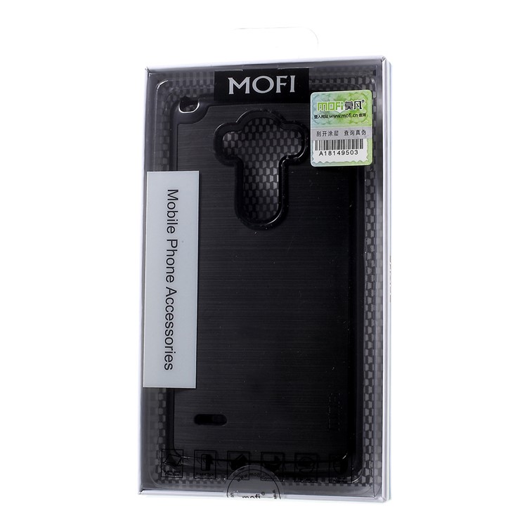 MOFI Brushed Hybrid Mobile Phone Case for LG G4 Stylus (TPU Back + PC Rim) - Black-9