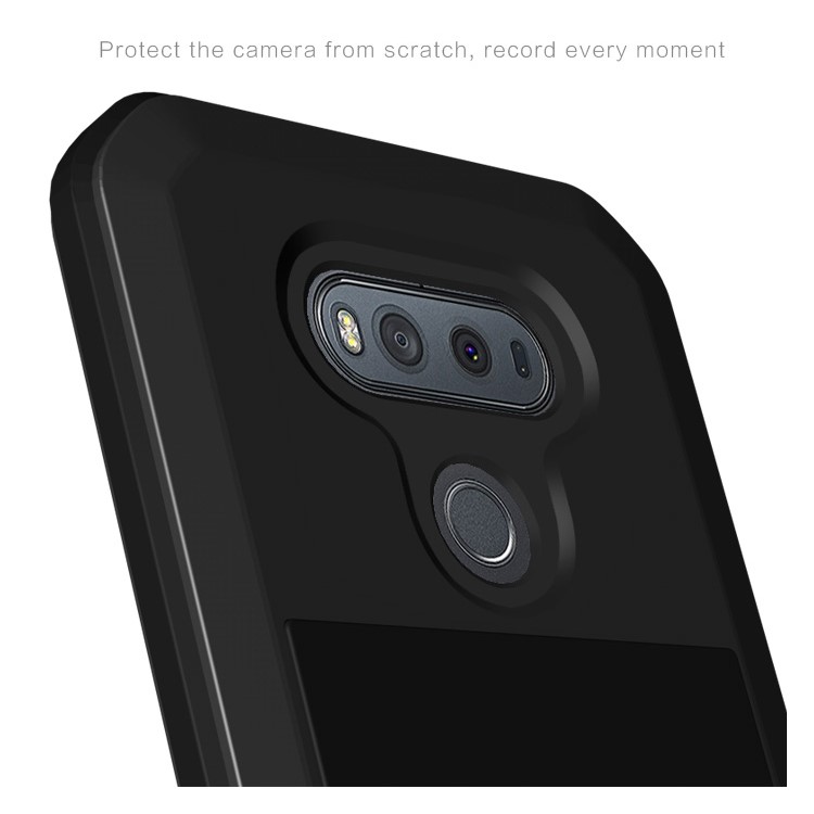 LOVE MEI Powerful Case for LG V20 Drop-proof Shockproof Dust-proof (Metal + Silicone + Tempered Glass) - Black-11
