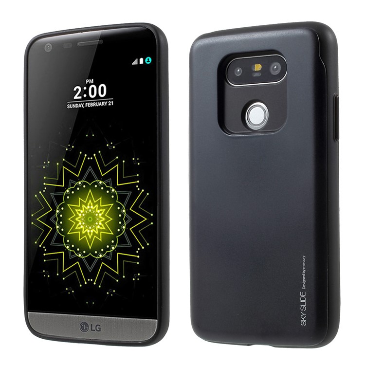 MERCURY GOOSPERY Sky Sliding Hybrid Card Holder Phone Case for LG G5/G5 SE (TPU + PC) - Black-1