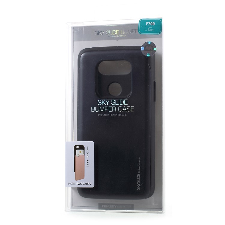 MERCURY GOOSPERY Sky Sliding Hybrid Card Holder Phone Case for LG G5/G5 SE (TPU + PC) - Black-9
