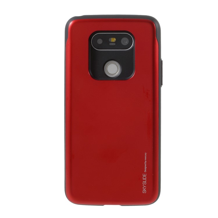 MERCURY GOOSPERY Sky Slide Hybrid Card Slot Phone Shell for LG G5/G5 SE (TPU + PC) - Red-1