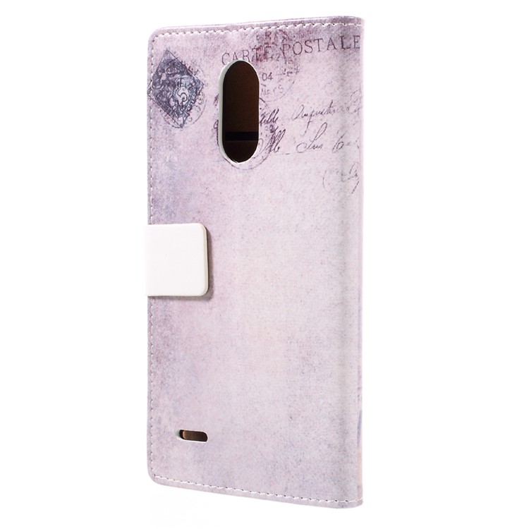 Patterned Leather Wallet Folio Phone Case for LG Stylus 3 - Cat Wearing Hat-2