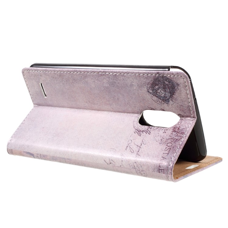 Patterned Leather Wallet Folio Phone Case for LG Stylus 3 - Cat Wearing Hat-5