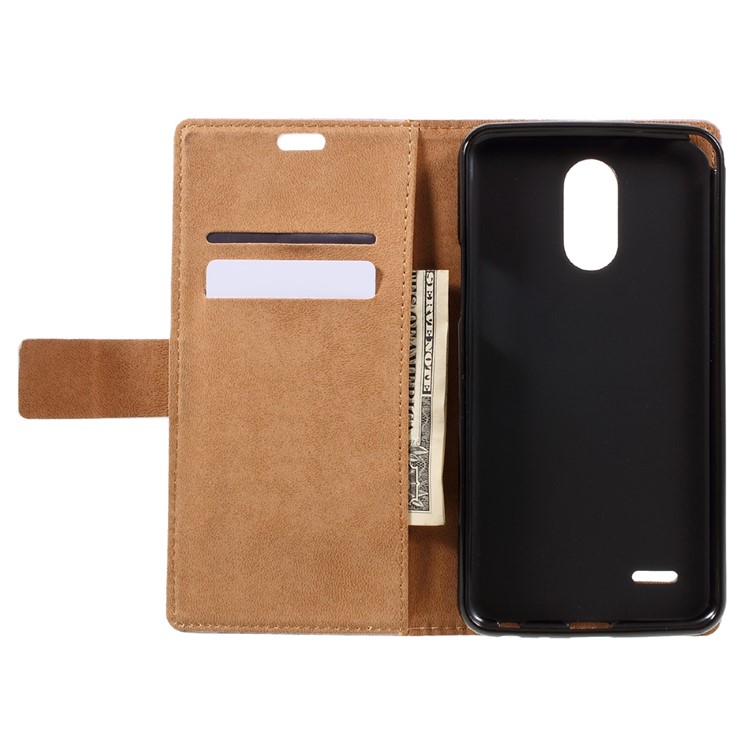 Patterned Leather Wallet Folio Phone Case for LG Stylus 3 - Cat Wearing Hat-6