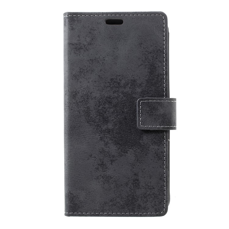 For LG Stylus 3 Vintage Wallet Leather Cell Phone Case - Grey-2
