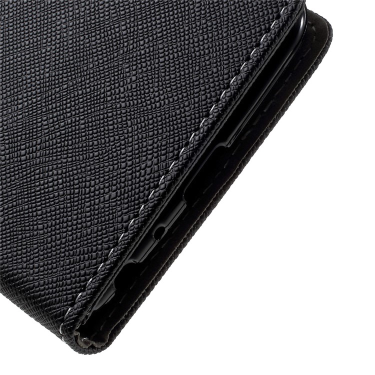 Cross Pattern Leather Wallet Flip Stand Case for LG Stylus 3 - Black-10
