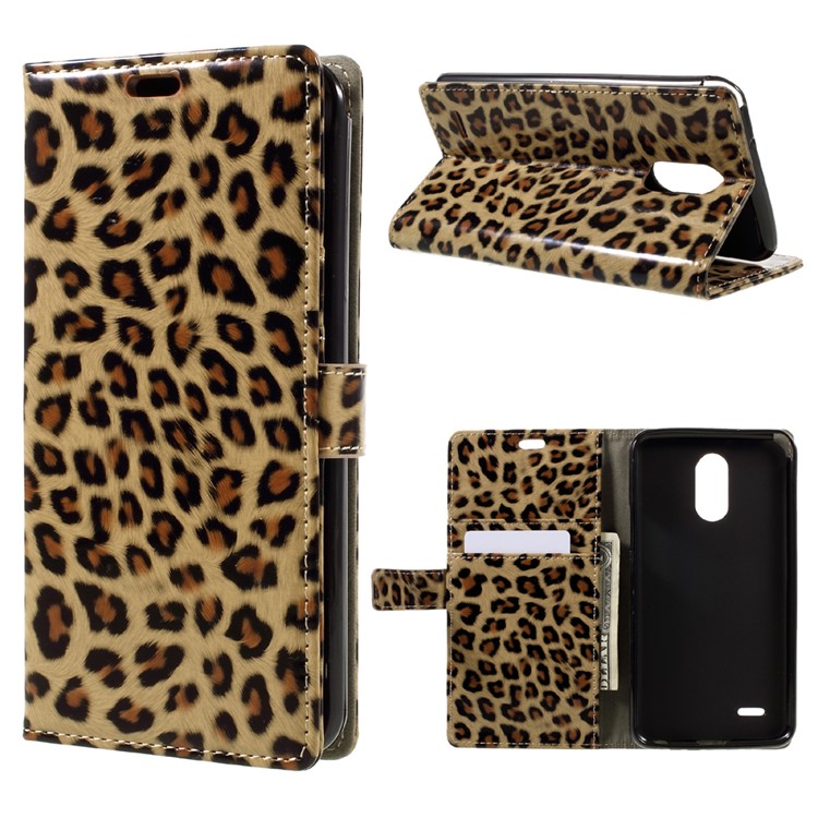 Leopard Pattern Leather Wallet Stand Case for LG Stylus 3-1