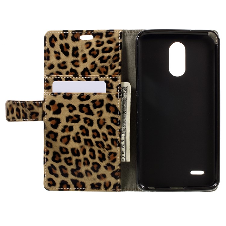 Leopard Pattern Leather Wallet Stand Case for LG Stylus 3-6