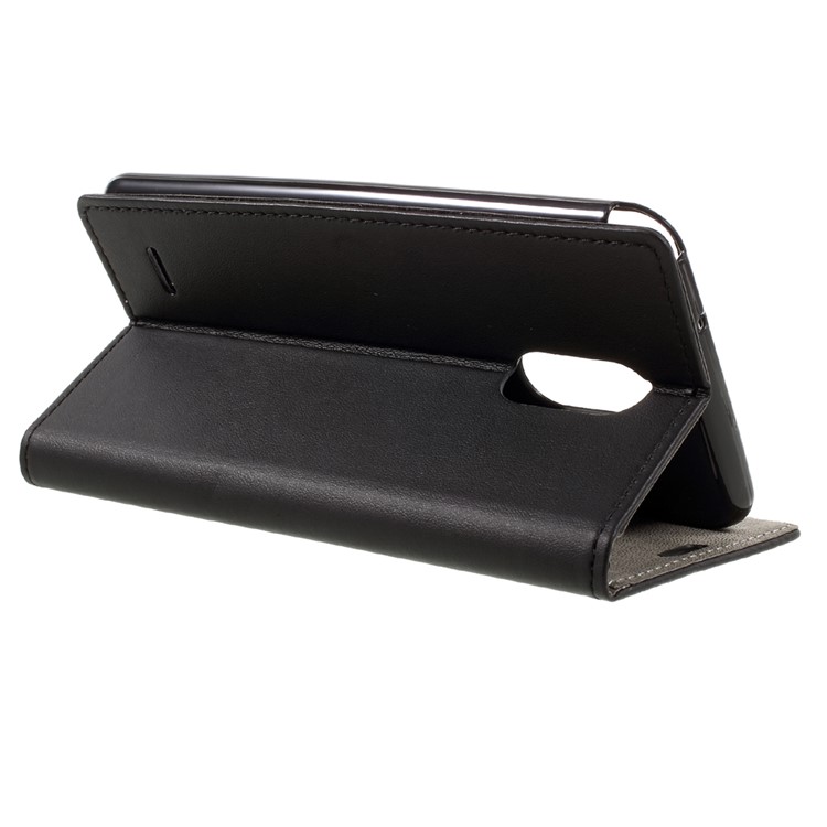 Folio Leather Wallet Stand Phone Case for LG Stylus 3 - Black-5