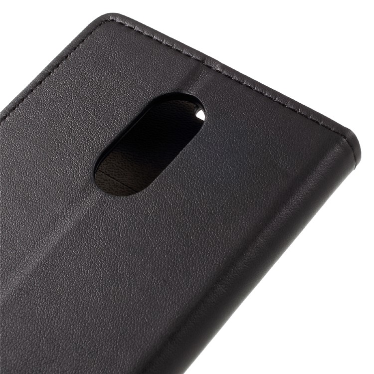 Folio Leather Wallet Stand Phone Case for LG Stylus 3 - Black-8