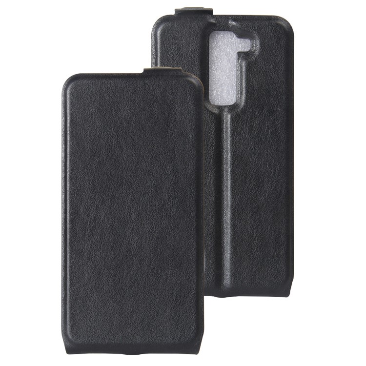 Vertical Flip Case Crazy Horse Leather ID Card/Photo Slot Cover for LG K7 Russian Version - Black-1