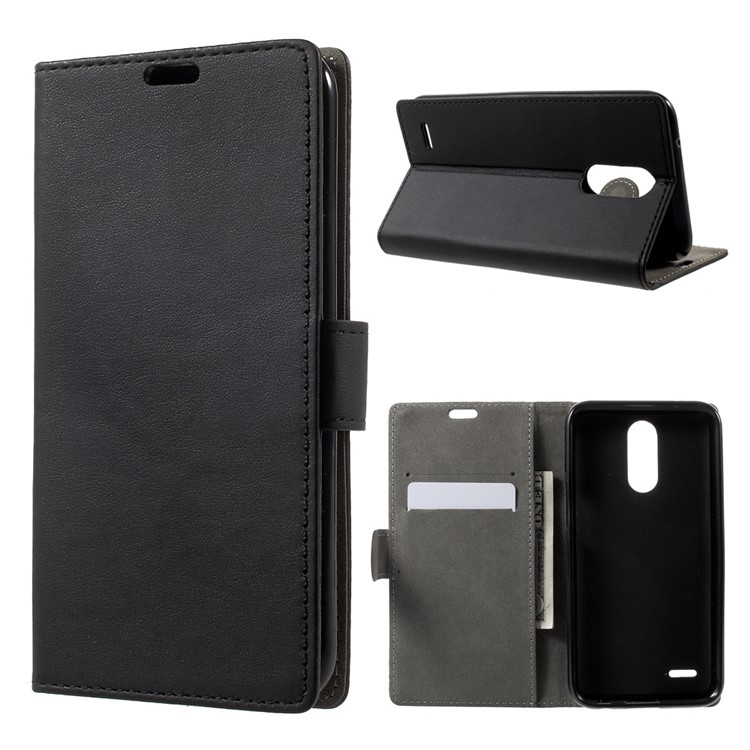 For LG V5 Magnetic Wallet Stand Leather Mobile Phone Case - Black-1