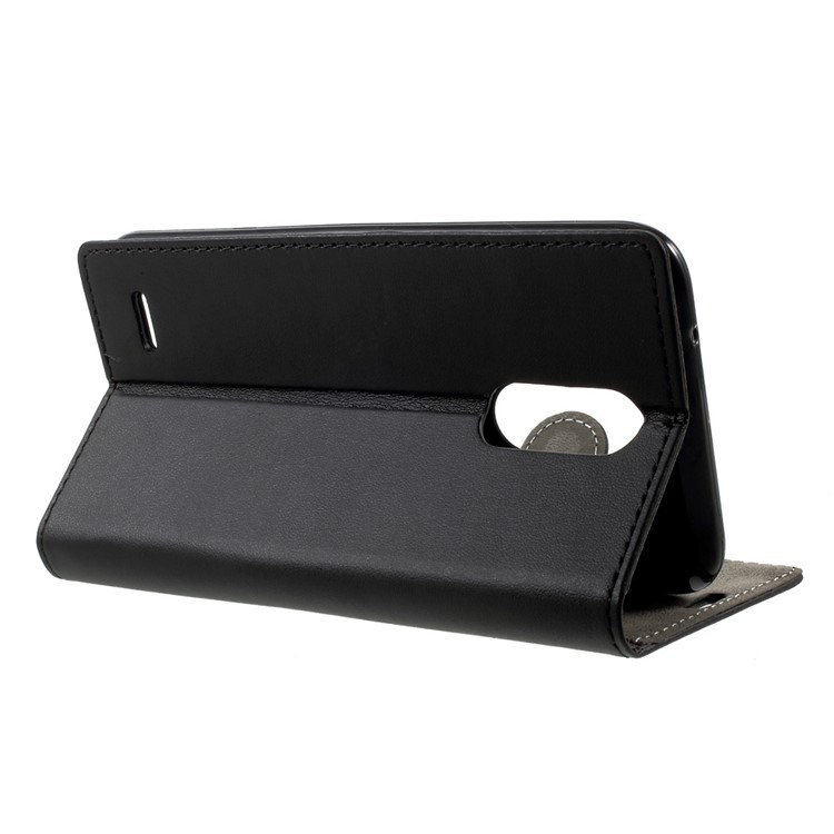 For LG V5 Magnetic Wallet Stand Leather Mobile Phone Case - Black-3
