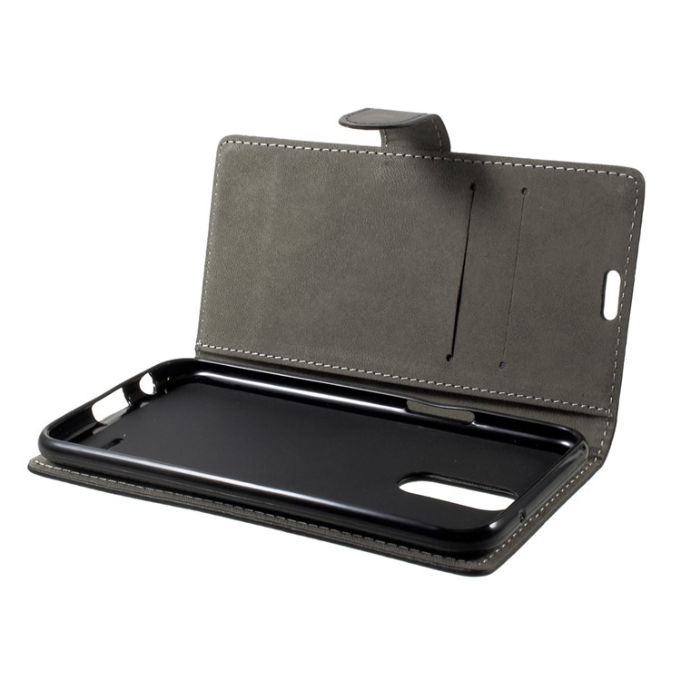 For LG V5 Magnetic Wallet Stand Leather Mobile Phone Case - Black-5