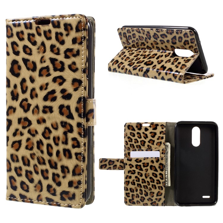 For LG V5 Leopard Wallet Leather Case Cover with Stand-1